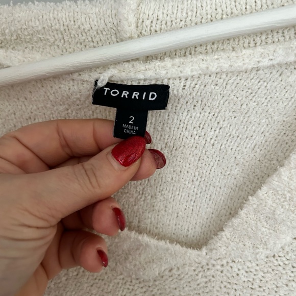 White Torrid Size 2 Hoodie - Picture 2 of 3